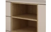 TV skrinka so zásuvkami Avola, 140 cm, béžová kašmír/dub cremona