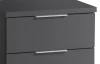 Nočný stolík s 2 zásuvkami Smilla, výška 43 cm, grafitový
