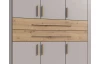 Šatníková skriňa so zásuvkami Digit, 225 cm, béžová kašmír/dub artisan