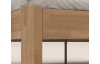 Rohová posteľ so zástenou vpravo Fava P 180x200 cm, prírodný buk