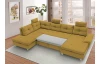 Sedacia súprava Madeira 3B, horčicová žltá látka, tvar ľavé U
