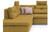 Sedacia súprava Madeira 3B, horčicová žltá látka, tvar ľavé U