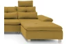 Sedacia súprava Madeira 3B, horčicová žltá látka, tvar ľavé U