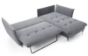Rohová sedacia súprava Glam, svetlo šedá látka, pravý roh