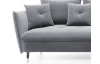 Rohová sedacia súprava Glam, svetlo šedá látka, pravý roh