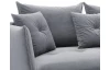 Rohová sedacia súprava Glam, svetlo šedá látka, pravý roh
