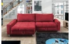 Rohová sedacia súprava Kevin,  šípkovo červená látka, ľavý roh