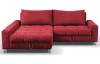 Rohová sedacia súprava Kevin,  šípkovo červená látka, ľavý roh