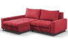Rohová sedacia súprava Kevin,  šípkovo červená látka, ľavý roh