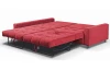Rohová sedacia súprava Kevin,  šípkovo červená látka, ľavý roh