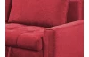 Rohová sedacia súprava Kevin,  šípkovo červená látka, ľavý roh