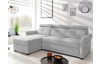 Rohová sedacia súprava Harris, svetlo šedá látka, ľavý roh