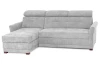 Rohová sedacia súprava Harris, svetlo šedá látka, ľavý roh