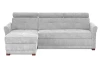 Rohová sedacia súprava Harris, svetlo šedá látka, ľavý roh