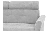 Rohová sedacia súprava Harris, svetlo šedá látka, ľavý roh
