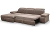 Rohová sedacia súprava Odessa, svetlo hnedá látka, ľavý roh