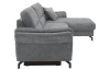 Rohová sedacia súprava Kos, holubia sivá látka, pravý roh, bez polohovania