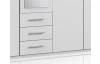 Šatníková skriňa Ben, 225 cm, biela