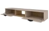 Závesný TV stolík Avola, béžová kašmír/dub cremona