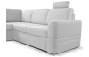 Rohová sedacia súprava Robin, svetlo šedá látka, ľavý roh