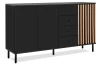 Široká komoda Monea 160 cm, čierna/dub artisan