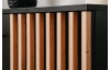 Široká komoda Monea 160 cm, čierna/dub artisan