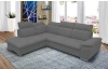 Rohová sedacia súprava Aldon, šedá tkanina, ľavý roh