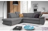 Rohová sedacia súprava Aldon, šedá tkanina, ľavý roh