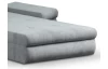 Sedacia súprava Bono Maxi, tvar U, svetlo šedá látka