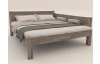 Rohová posteľ so zástenou vpravo Fava P 180x200 cm, šedý buk