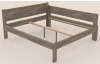 Rohová posteľ so zástenou vpravo Fava P 180x200 cm, šedý buk