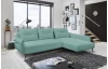 Rohová sedacia súprava Dream, mentolovo zelená látka, pravý roh