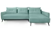 Rohová sedacia súprava Dream, mentolovo zelená látka, pravý roh