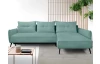 Rohová sedacia súprava Dream, mentolovo zelená látka, pravý roh