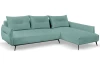 Rohová sedacia súprava Dream, mentolovo zelená látka, pravý roh