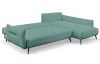 Rohová sedacia súprava Dream, mentolovo zelená látka, pravý roh