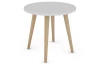 Okrúhly konferenčný/odkladací stolík Porto 50 cm, biely