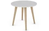 Okrúhly konferenčný/odkladací stolík Porto 50 cm, biely