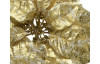 Umelý kvet na klipe Vianočná hviezda 26 cm, zlatá