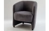 Kreslo na koliečkach Como, tmavo šedá látka