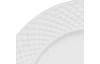 Dezertný talnier Diamond Line, biely s reliéfem