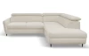 Rohová sedacia súprava Othello, svetlo béžová látka, pravý roh