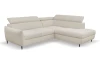 Rohová sedacia súprava Othello, svetlo béžová látka, pravý roh