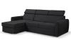Rohová sedacia súprava Mistic, čierna látka