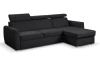 Rohová sedacia súprava Mistic, čierna látka