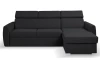 Rohová sedacia súprava Mistic, čierna látka