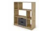 Nízky regál/knižnica Sten Mini, dub artisan/grafit