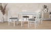 Obdĺžnikový jedálenský stôl Maxim 120x80 cm, bielená borovica/biely