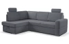 Rohová sedacia súprava Robin, popolovo šedá látka, ľavý roh