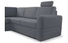 Rohová sedacia súprava Robin, popolovo šedá látka, ľavý roh